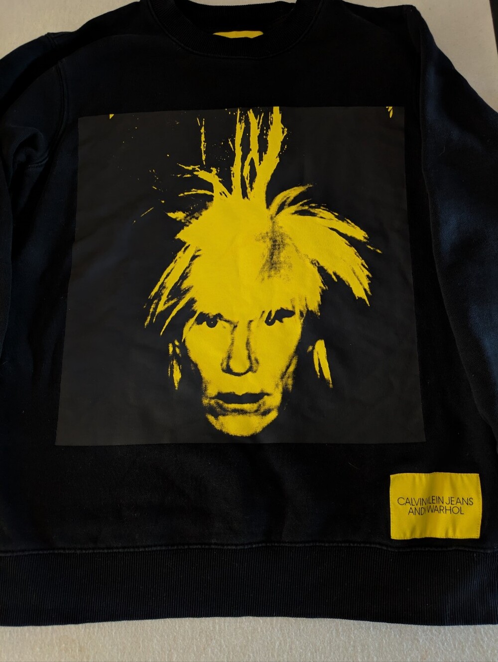 Calvin Klein X Andy Warhol 2018 Collab Sweatshirt XS Black And Yellow